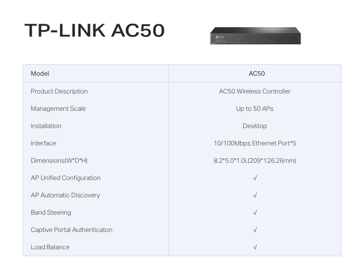 tp-link ac50 spec